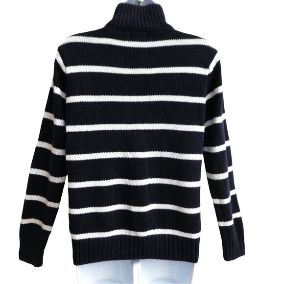 Vintage Ralph Lauren Polo Mock Quarter Zip Knit Pullover Sweater Color Block M - Picture 2 of 7